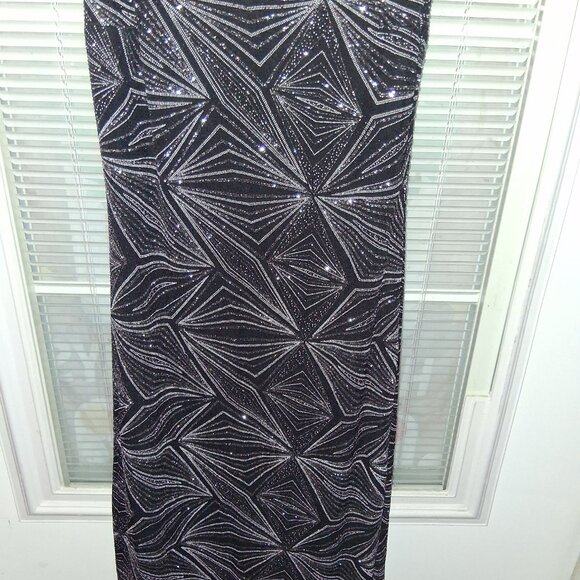 Cloth & People Black/Silver Glitter Dress Medium Bodycon party Dress - Picture 5 of 8